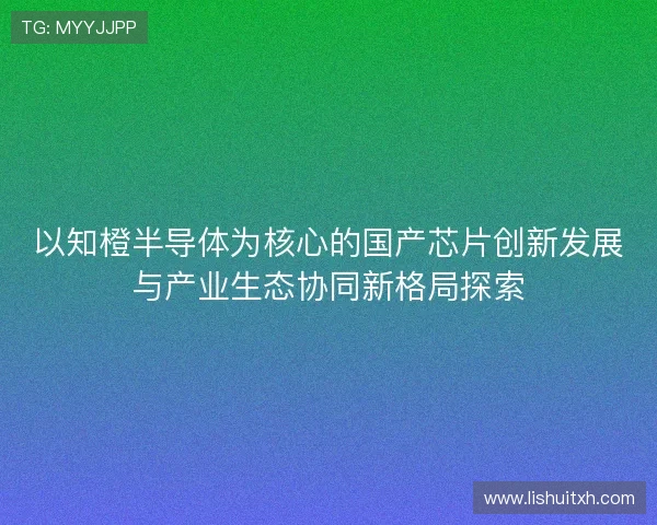 以知橙半导体为核心的国产芯片创新发展与产业生态协同新格局探索 以知橙半导体为核心的国产芯片创新发展与产业生态协同新格局探索